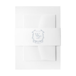 Bandeau De Faire-part Monogramme gris bleu foncé Invitation