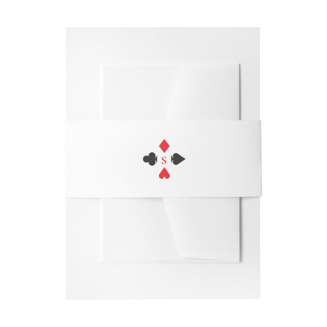 Bandeau De Faire-part Monogramme Mariage Casino (Devant example)