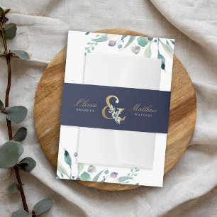 Bandeau De Faire-part Monogramme Mariage d'espere florale de luxe