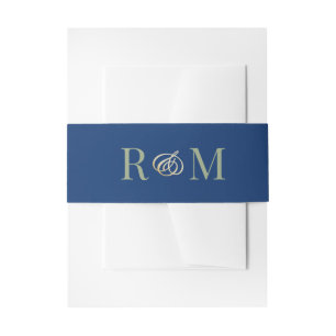 Bandeau De Faire-part Monogramme Marine Olive Sage Green Mariage élégant