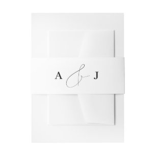 Bandeau De Faire-part Monogramme minimaliste de calligraphie Moden