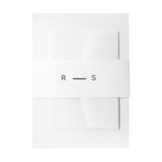 Bandeau De Faire-part Monogramme minimaliste de mariée verte Mariage