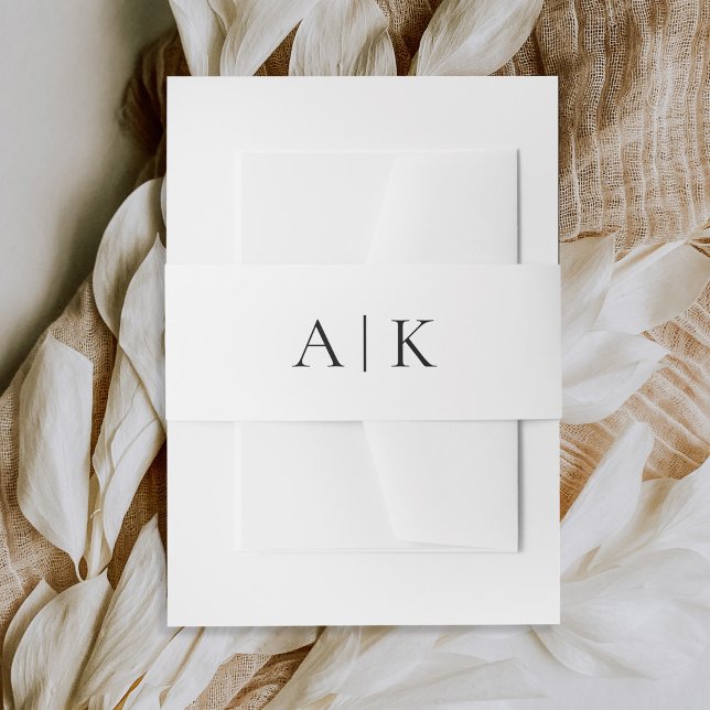 Bandeau De Faire-part Monogramme moderne simple Mariage élégant (Créateur téléchargé)