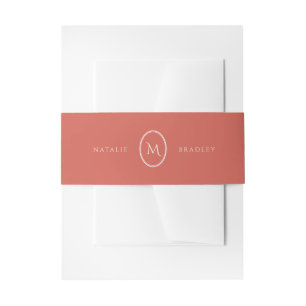 Bandeau De Faire-part Monogramme ovale classique de Kingston