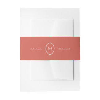 Bandeau De Faire-part Monogramme ovale classique de Kingston