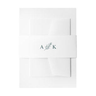 Bandeau De Faire-part Monogramme personnalisé Feuille botanique simple B