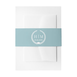 Bandeau De Faire-part Monogramme simple Élégant Mariée et Initiales de c