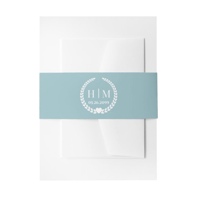 Bandeau De Faire-part Monogramme simple Élégant Mariée et Initiales de c (Devant example)