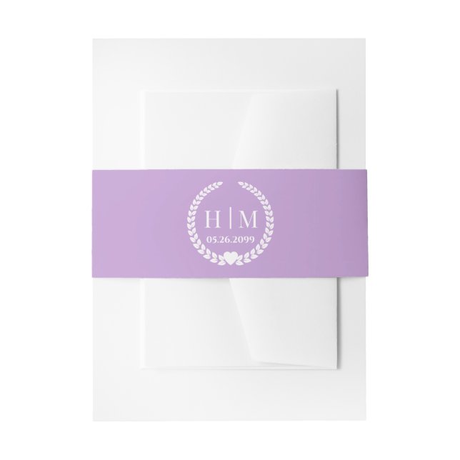 Bandeau De Faire-part Monogramme simple Élégant Mariée et Initiales de c (Devant example)