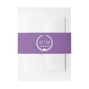 Bandeau De Faire-part Monogramme simple Élégant Mariée et Initiales de c