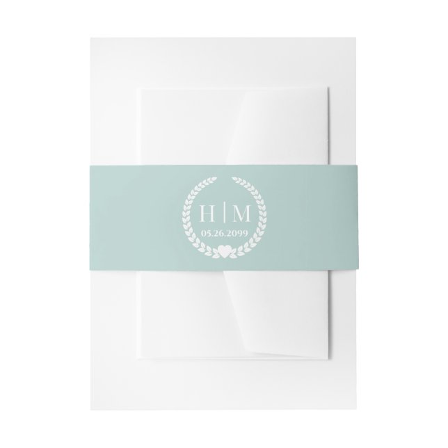 Bandeau De Faire-part Monogramme simple Élégant Mariée et Initiales de c (Devant example)