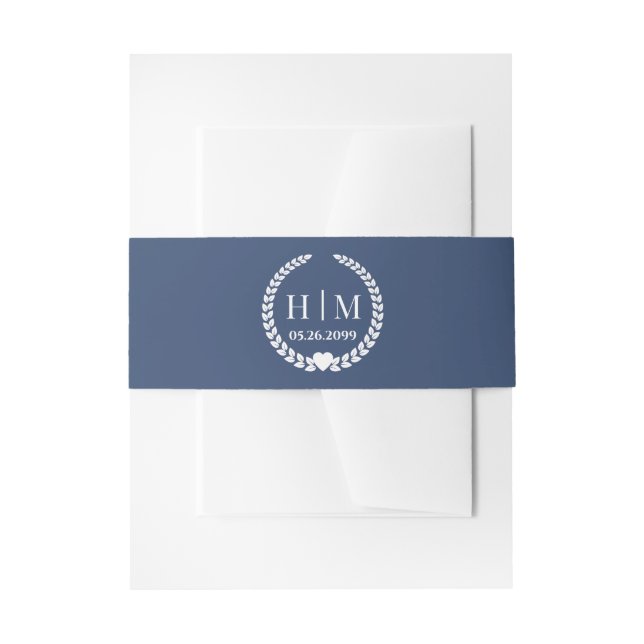 Bandeau De Faire-part Monogramme simple Élégant Mariée et Initiales de c (Devant example)