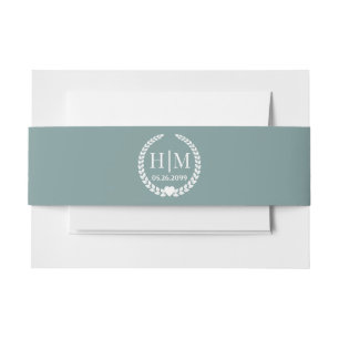 Bandeau De Faire-part Monogramme Simple et Élégant de la Mariée et du Ma