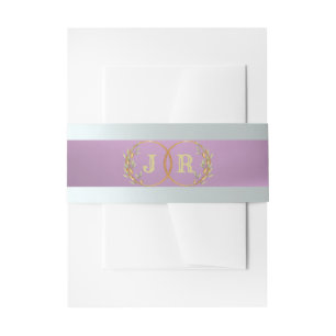 Bandeau De Faire-part Monogramme sur ruban - Lavande