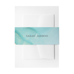 Bandeau De Faire-part Monogramme Turquoise Faire-part de mariage Belly B