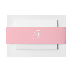 Bandeau De Faire-part Monogrammes rose pâle