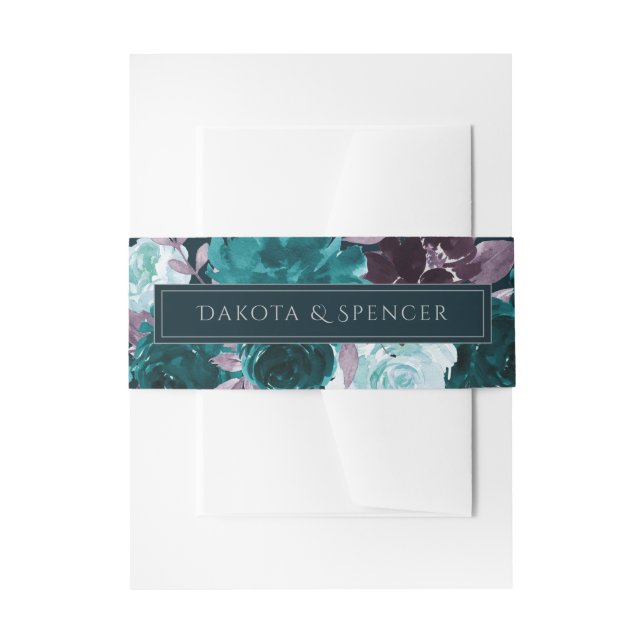 Bandeau De Faire-part Moody Boho | Gros Turquoise Turquoise Purple Garla (Devant example)