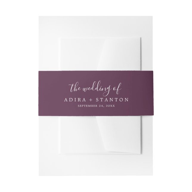 Bandeau De Faire-part Moody Purple Le Mariage De Invitation Bande De Ven (Devant example)