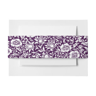 Bandeau De Faire-part Morris Vintage violet et blanc motif floral