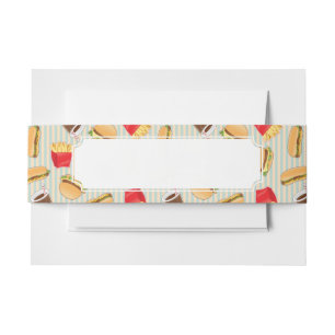 Bandeau De Faire-part Motif 2 d'aliments de préparation rapide