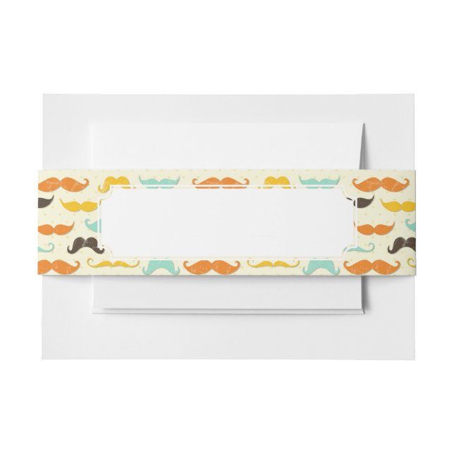 Bandeau De Faire-part Motif 3 de moustache (Devant Example)