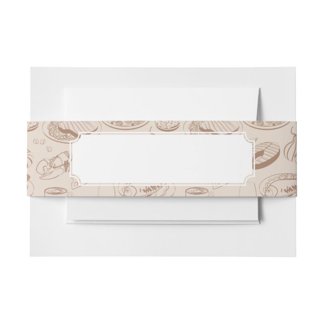 Bandeau De Faire-part Motif 3 de nourriture (Devant Example)