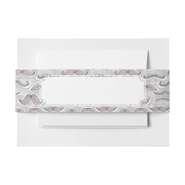 Bandeau De Faire-part Motif à la mode de moustache (Devant Example)