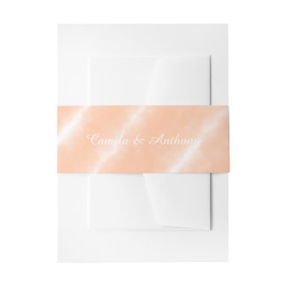 Bandeau De Faire-part Motif Abstrait Aquarelle Couleur Peach Fuzz