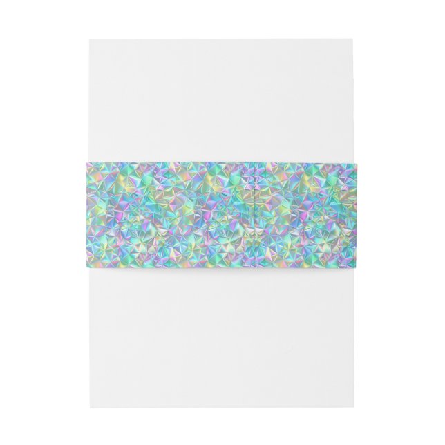 Bandeau De Faire-part Motif Abstrait Holographique (Dos Example)