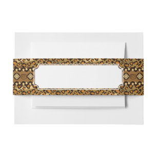 Bandeau De Faire-part Motif africain de peau de guépard