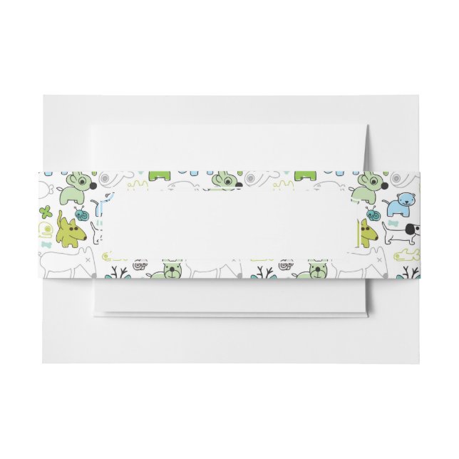 Bandeau De Faire-part motif animal d'arrière - plan d'enfants (Devant Example)