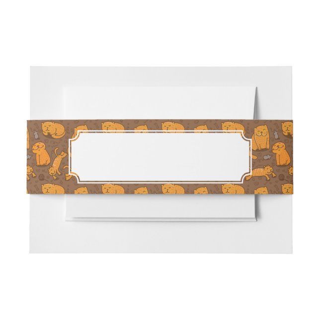 Bandeau De Faire-part Motif avec des chats (Devant Example)