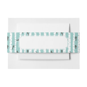 Bandeau De Faire-part Motif avec des oiseaux et des arbres