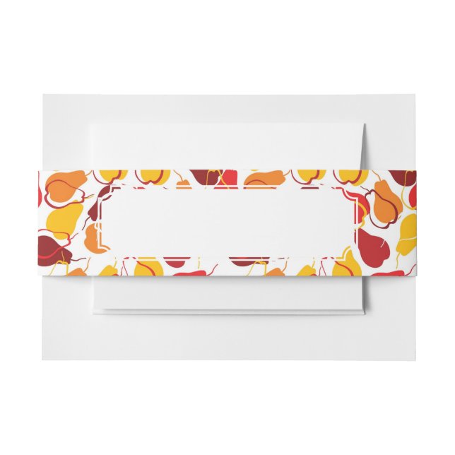 Bandeau De Faire-part Motif avec des poires (Devant Example)