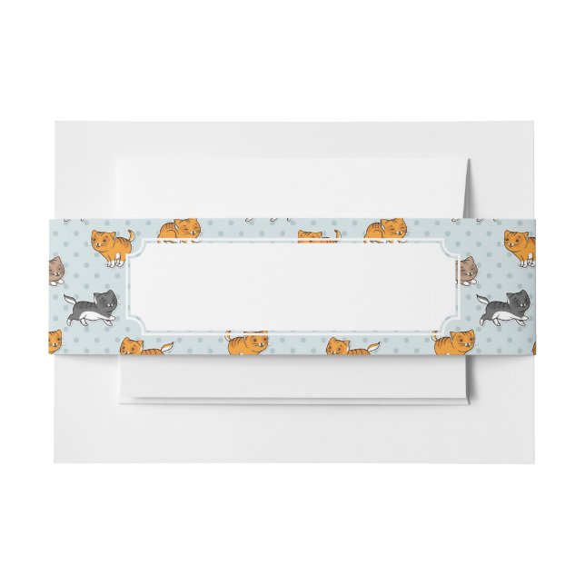Bandeau De Faire-part motif avec les chats drôles (Devant Example)