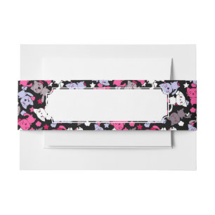 Bandeau De Faire-part motif avec les chats mignons 3 de griffonnage de