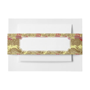 Bandeau De Faire-part Motif avec les poissons et la vague