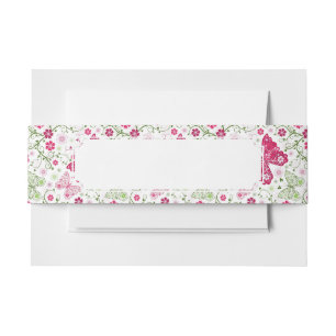 Bandeau De Faire-part Motif blanc floral