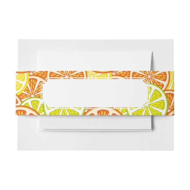 Bandeau De Faire-part Motif d'agrume (Devant Example)