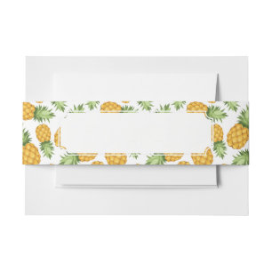 Bandeau De Faire-part Motif d'ananas de bande dessinée