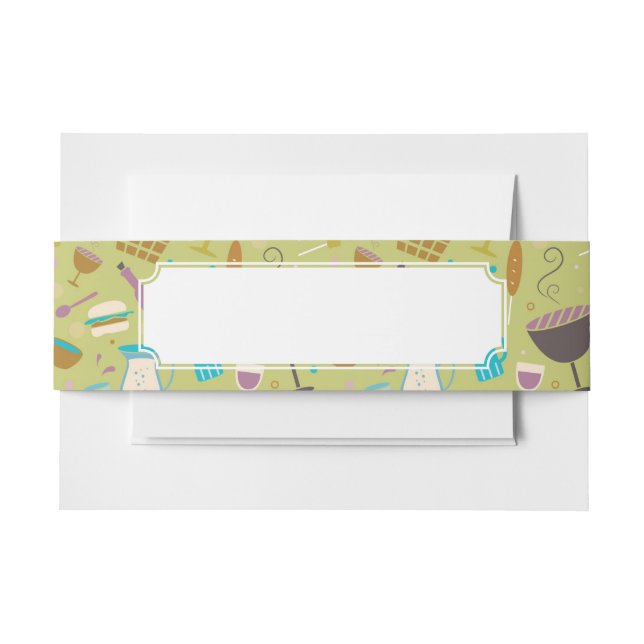Bandeau De Faire-part Motif de barbecue (Devant Example)
