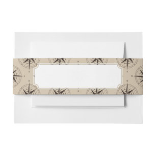 Bandeau De Faire-part Motif de boussole de navigation