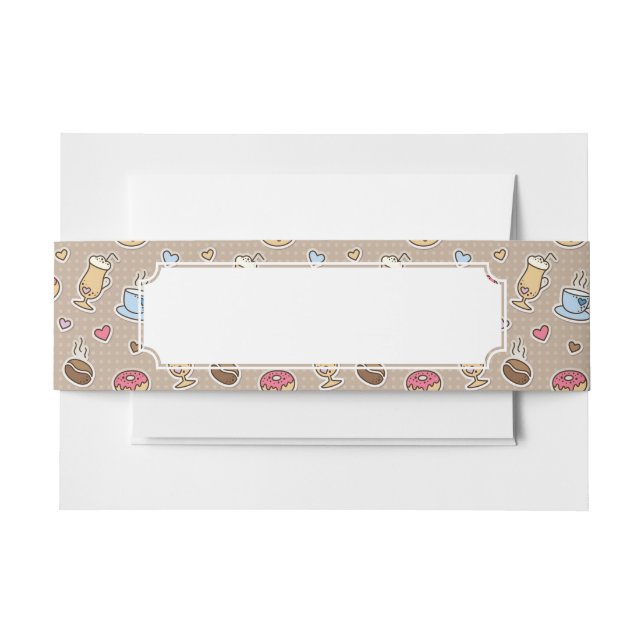 Bandeau De Faire-part Motif de café (Devant Example)