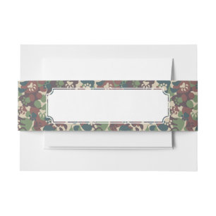 Bandeau De Faire-part Motif de camouflage de chien