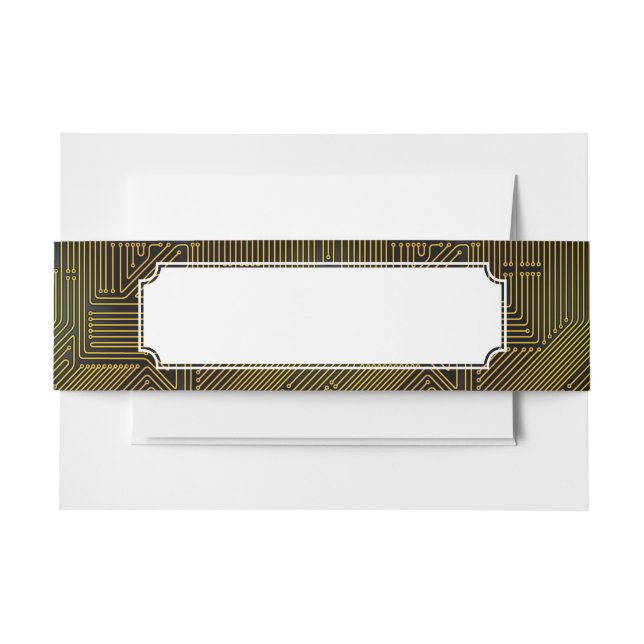 Bandeau De Faire-part Motif de carte d'ordinateur (Devant Example)