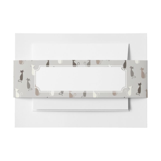 Bandeau De Faire-part Motif de chats (Devant Example)