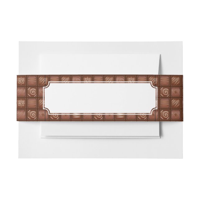 Bandeau De Faire-part Motif de chocolat (Devant Example)