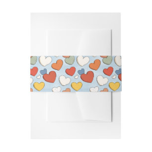 Bandeau De Faire-part Motif de cœur dessiné à la main ludique