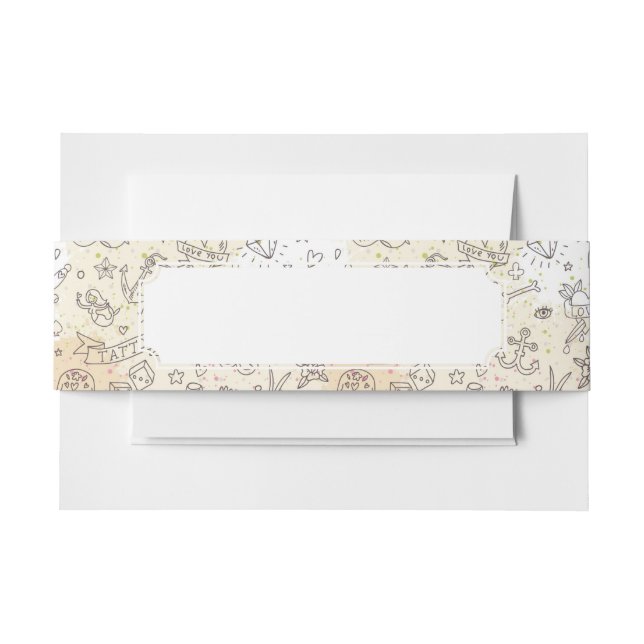 Bandeau De Faire-part Motif de concept de tatouage (Devant Example)