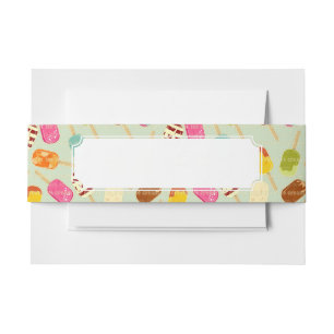 Bandeau De Faire-part Motif de crème glacée